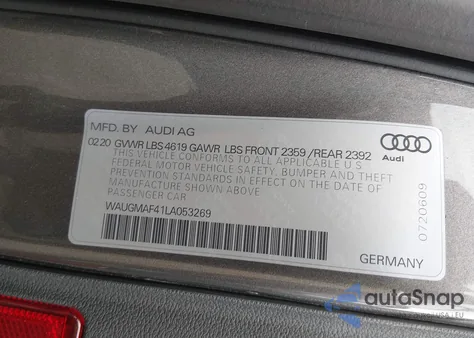 2020 Audi A4 Premium 40 Tfsi Front-Wheel Drive S Tronic from USA, damaged, VIN WAUGMAF41LA053269